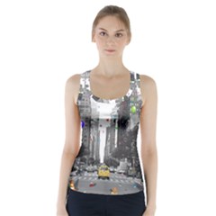 Downtown Dream Racer Back Sports Top by Valentinaart