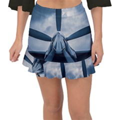 Propeller - Sky Challenger Fishtail Mini Chiffon Skirt by FunnyCow