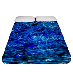 Water Color Navy Blue Fitted Sheet (california King Size) by FunnyCow