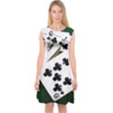 Poker Hands   Royal Flush Clubs Capsleeve Midi Dress View1