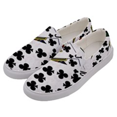 Poker Hands   Royal Flush Clubs Men s Canvas Slip Ons by FunnyCow