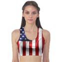 American Usa Flag Vertical Sports Bra View1