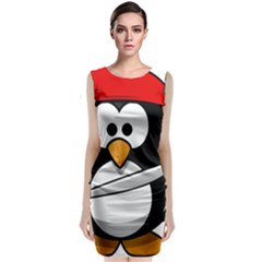 Penguin Pirate Tux Animal Bandana Classic Sleeveless Midi Dress by Sapixe