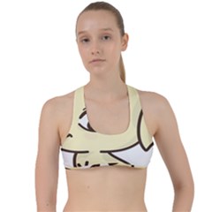 Doggy Dog Puppy Animal Pet Figure Criss Cross Racerback Sports Bra by Sapixe