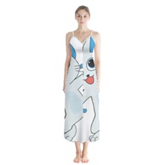 Animal Anthropomorphic Button Up Chiffon Maxi Dress by Sapixe