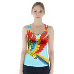 Parrot Animal Bird Wild Zoo Fauna Racer Back Sports Top by Sapixe