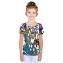 Graffiti wall cartoon style art Kids  One Piece Tee View1