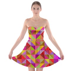 Geometric Strapless Bra Top Dress by luizavictorya72