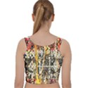 Retro orange black and white liquid gold  by kiekie strickland Velvet Racer Back Crop Top View2