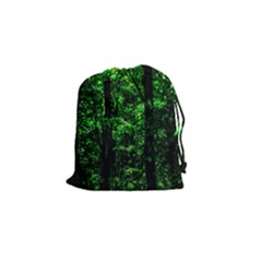 Emerald Forest Drawstring Pouches (small)  by FunnyCow