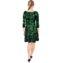 Emerald Forest Quarter Sleeve Front Wrap Dress View2