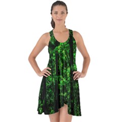 Emerald Forest Show Some Back Chiffon Dress by FunnyCow