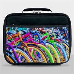 Colorful Bicycles In A Row Lunch Bag by FunnyCow