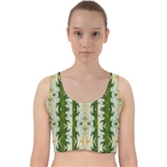 Fantasy Jasmine Paradise Bloom Velvet Racer Back Crop Top by pepitasart