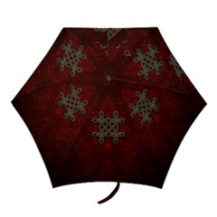 Decorative Celtic Knot On Dark Vintage Background Mini Folding Umbrellas by FantasyWorld7