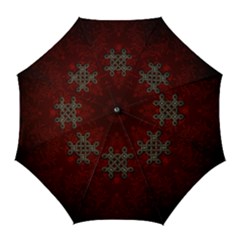 Decorative Celtic Knot On Dark Vintage Background Golf Umbrellas by FantasyWorld7