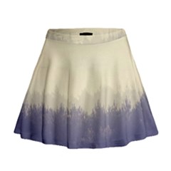 Cloudy Foggy Forest With Pine Trees Mini Flare Skirt by genx