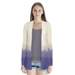 Cloudy Foggy Forest With Pine Trees Drape Collar Cardigan by genx