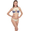 Cloudy Foggy Forest with pine trees Cross Front Halter Bikini Set View1