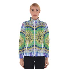 Power Mandala Sun Blue Green Yellow Lilac Winterwear by EDDArt