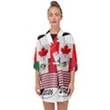 United Football Championship Hosting 2026 Soccer Ball Logo Canada Mexico Usa Half Sleeve Chiffon Kimono View1