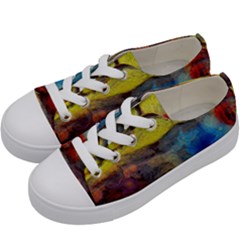 Painted Swirls                              Kids  Low Top Canvas Sneakers by LalyLauraFLM