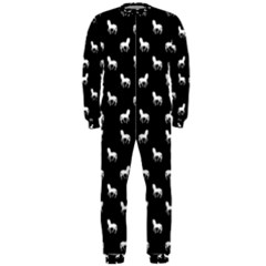 Silhouette Graphic Horses Pattern 7200 Onepiece Jumpsuit (men)  by dflcprints