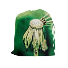 Dandelion Flower Green Chief Drawstring Pouches (extra Large) by FunnyCow