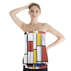 De Stijl Abstract Art Strapless Top by FunnyCow
