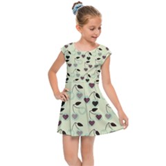 Heart Cherries Mint Kids Cap Sleeve Dress by snowwhitegirl