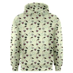 Heart Cherries Mint Men s Overhead Hoodie by snowwhitegirl