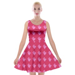 Punk Heart Pink Velvet Skater Dress by snowwhitegirl