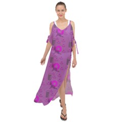 Punk Baby Violet Maxi Chiffon Cover Up Dress by snowwhitegirl
