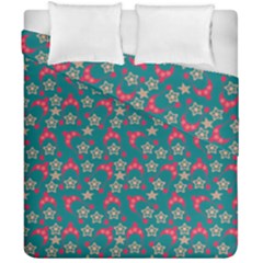 Teal Hats Duvet Cover Double Side (california King Size) by snowwhitegirl