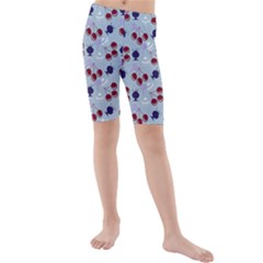 Sky Cherry Kids  Mid Length Swim Shorts by snowwhitegirl