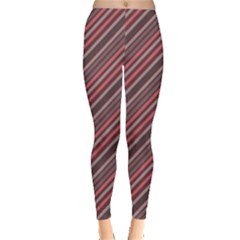 Brownish Diagonal Lines Leggings  by snowwhitegirl