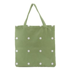 Olive Dots Grocery Tote Bag by snowwhitegirl