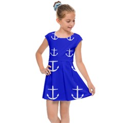 Royal Anchors Kids Cap Sleeve Dress by snowwhitegirl