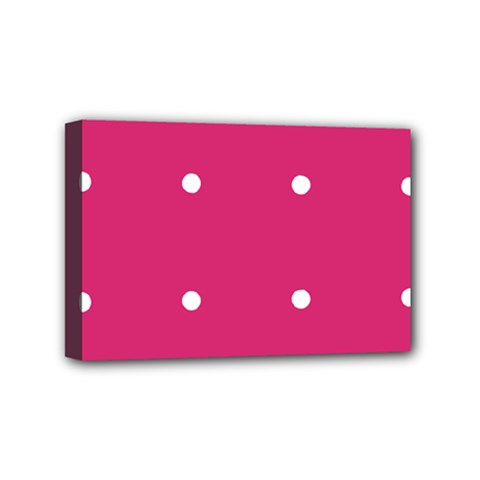 Small Pink Dot Mini Canvas 6  X 4  by snowwhitegirl