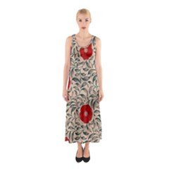 Papanese Floral Red Sleeveless Maxi Dress by snowwhitegirl