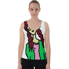 Nerdy Girl Velvet Tank Top by snowwhitegirl