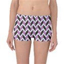 Zigzag Chevron Pattern Pink Brown Reversible Boyleg Bikini Bottoms View3