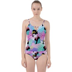 Japanese Abstract Cut Out Top Tankini Set by snowwhitegirl