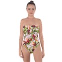 Fruit Blossom Pink Tie Back One Piece Swimsuit View1