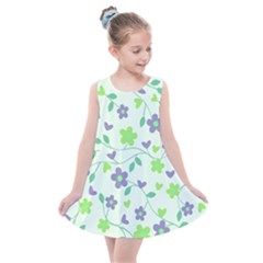 Green Vintage Flowers Kids  Summer Dress by snowwhitegirl