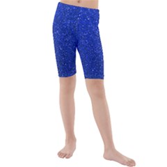 Blue Glitter Kids  Mid Length Swim Shorts by snowwhitegirl