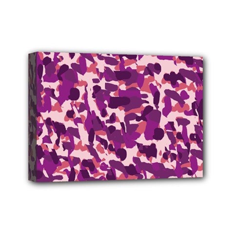 Pink Camo Mini Canvas 7  X 5  by snowwhitegirl