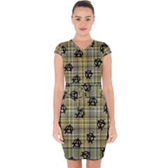 Yellow Plaid Anarchy Capsleeve Drawstring Dress  by snowwhitegirl