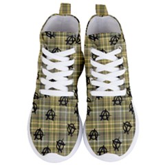 Yellow Plaid Anarchy Women s Lightweight High Top Sneakers by snowwhitegirl