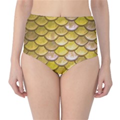 Yellow  Mermaid Scale Classic High-waist Bikini Bottoms by snowwhitegirl